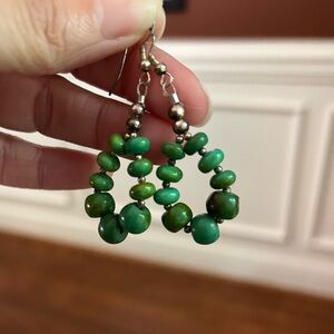 Vintage Green Turquoise Earrings